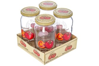 SKLENICE 1L S UZÁVĚREM POTISK RAJČAT SADA 4KS