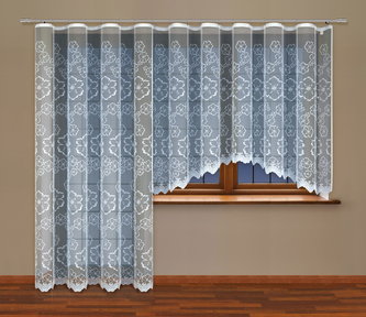 Dekorační žakárová záclona s řasící páskou DENI 250 bílá 200x250 cm MyBestHome