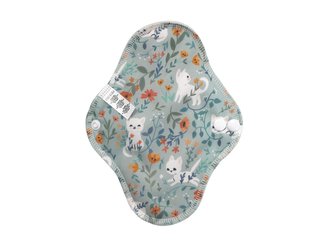 Slipová vložka (PUL) - Kočičí zahrádka, bledě zelený velur (kojenecký plyš)