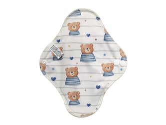 BIO Denní vložka (PUL) - Medvěd námořník & přírodní bambusovo-biobavlněné froté