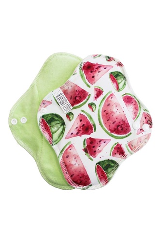 Denní vložka (PUL) - Melouny, sv. zelený velur (kojenecký plyš)