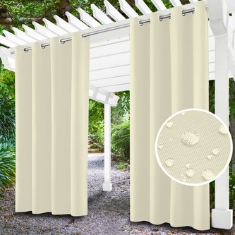 Venkovní zahradní závěs s kroužky MALIBU smetanová 155x200 cm, (cena za 1 kus) MyBestHome Venkovní zahradní závěs s kroužky MALIBU smetanová 155x200 cm, (cena za 1 kus) MyBestHome