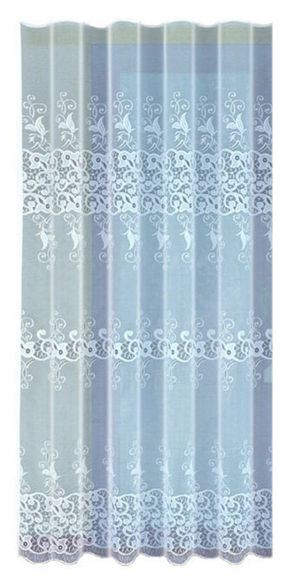 Dekorační žakárová záclona s řasící páskou NORA 250 bílá 200x250 cm MyBestHome