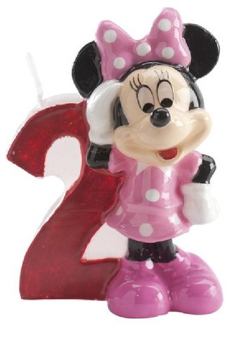 Dortová svíčka Minnie 6,5cm číslo 2 - Dekora