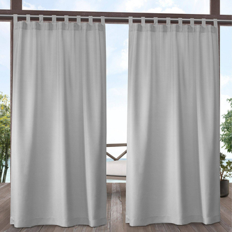 Venkovní zahradní závěs s poutky SANTIAGO světle šedá color 03 155x240 cm (cena za 1 kus) MyBestHome