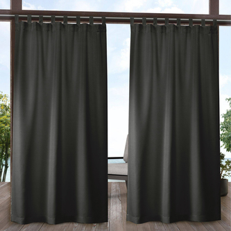 Venkovní zahradní závěs s poutky SANTIAGO tmavě šedá color 02 155x240 cm (cena za 1 kus) MyBestHome