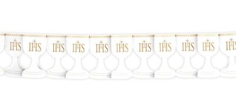 Girlanda papierowa Kielich biały 3m