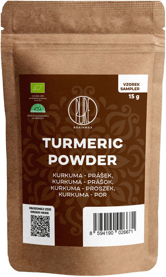 BrainMax Pure Kurkuma BIO prášek - sampler 15 g