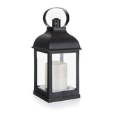 HOME DECOR Lucerna plastová s LED svíčkou 10 x 10 x 22 cm