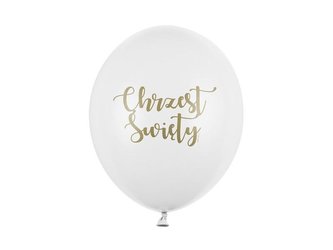 Balony Chrzest Święty Pastel 30cm 6szt