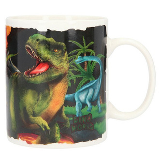 Magický hrnek Dino World, Černá se teplotou změní na modrou