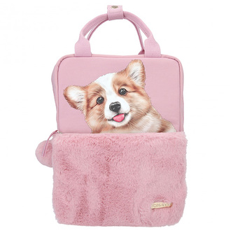 Batůžko-taška Top Model, Starorůžová, s corgim