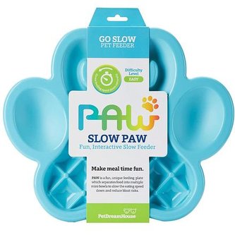 PetDreamHouse zpomalovací miska Paw Slow Feeder modrá S VADOU PetDreamHouse zpomalovací miska Paw Slow Feeder modrá S VADOU