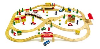 Small Foot Dřevěná vláčkodráha visutá dráha 101 ks