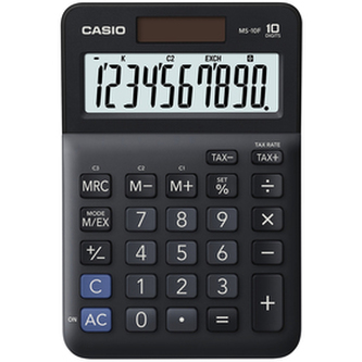 Kalkulačka "MS-10 F", černá, stolní, 10 číslic, CASIO