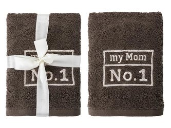 RUČNÍK 50X90 MOJE MÁMA Č. JEDEN TMAVĚ ŠEDÝ