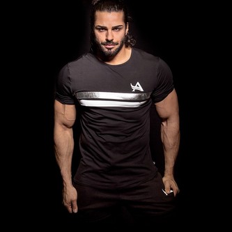 Aesthetix Era pánské triko Tee Urban Black Silver L Černá