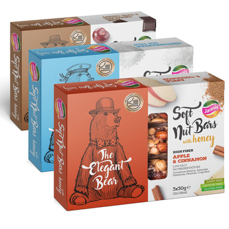 Jannis Soft Nut Bars with Honey chocolate