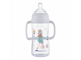 Kojenecká láhev Emotion s držadly 270ml 6m+ White