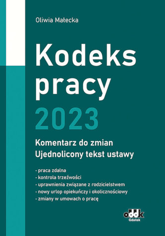 Kodeks pracy 2023 komentarz do zmian ujednolicony tekst ustawy