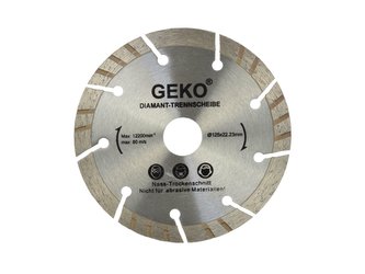 Kotouč diamantový řezný turbo-segmentový, 125x10x22mm GEKO