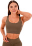 GymBeam Sportovní podprsenka Cut-Out Olive M