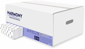 Harmony Professional Papírové ručníky ZZ recykl, 2 vr., recykl 75% bělost, 3000 ks