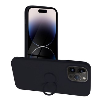 Smarty Ring silikonový kryt iPhone 14 Pro Max černý