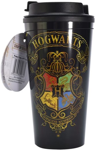 Cestovní hrnek s víčkem Harry Potter: Barevný znak (objem 450 ml)