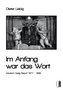 Im Anfang war das Wort