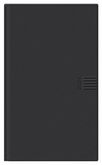 Leporello, schwarz Kalender 2024