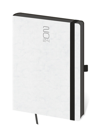 Diář 2024 denní A5 Memory s gumičkou - bílý