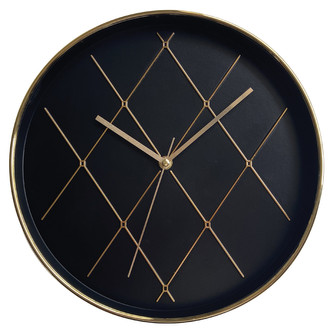 Nástěnné hodiny AGALI černá O 30 cm Mybesthome