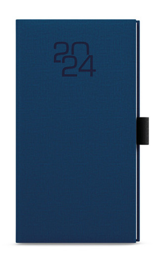 Týdenní diář 2024 Jakub Fabric kapesní modrá