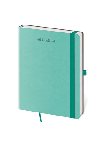 Týdenní diář B6 Flexies mátový s poutkem