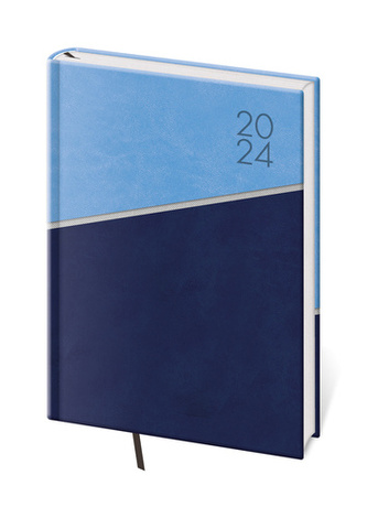 Týdenní diář A5 Line modrý