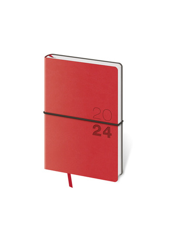 Diář 2024 týdenní kapesní Flexio - červená