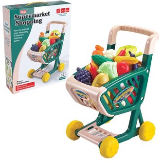 Wózek sklepowy z zakupami