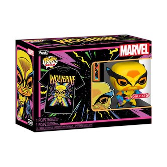 Funko POP & Tee: XMen- Wolverine(Blacklight)- M