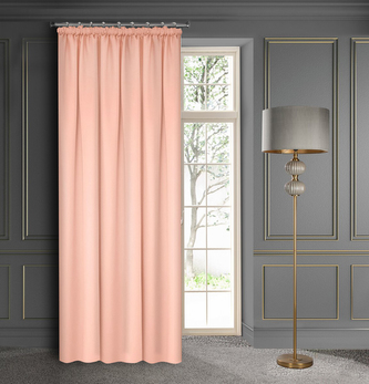 Dekorační závěs s řasící páskou CORFU lososová 140x250 cm (cena za 1 kus) MyBestHome