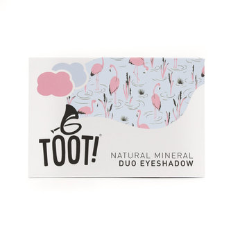 TOOT! Minerální oční stíny duo růžová a modrá – Flamingo (4,6 g) - pro holky a kluky od 4 do 99 let