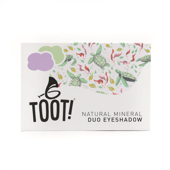 TOOT! Minerální oční stíny duo lila a zelená – Turtle (4,6 g) - pro holky a kluky od 4 do 99 let