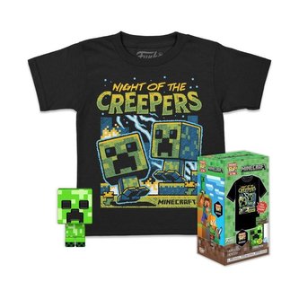 Funko Pocket POP&Tee: Minecraft - Blue Creeper (velikost S)