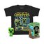 Funko Pocket POP&Tee: Minecraft - Blue Creeper (velikost S)