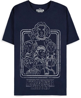 Tričko Stranger Things - White Neon M