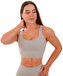 GymBeam Sportovní podprsenka Cut-Out Grey S