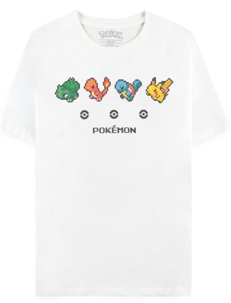 Pánské tričko Pokémon: Starters (2XL) bílé