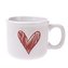 Keramický hrnek se srdcem, bílý, 12/96