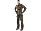 Kalhoty CXS NAOS pánské, khaki-olivová, HV oranžové doplňky, vel. 62