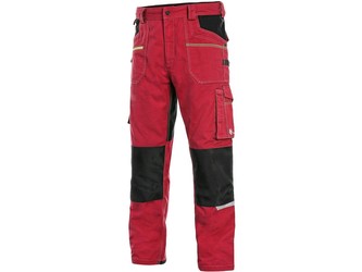 Kalhoty CXS STRETCH, pánské, červeno - černé, vel. 54